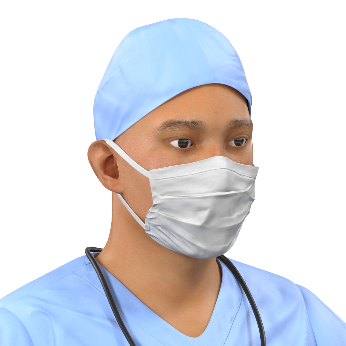 3D Male Surgeon Asian model