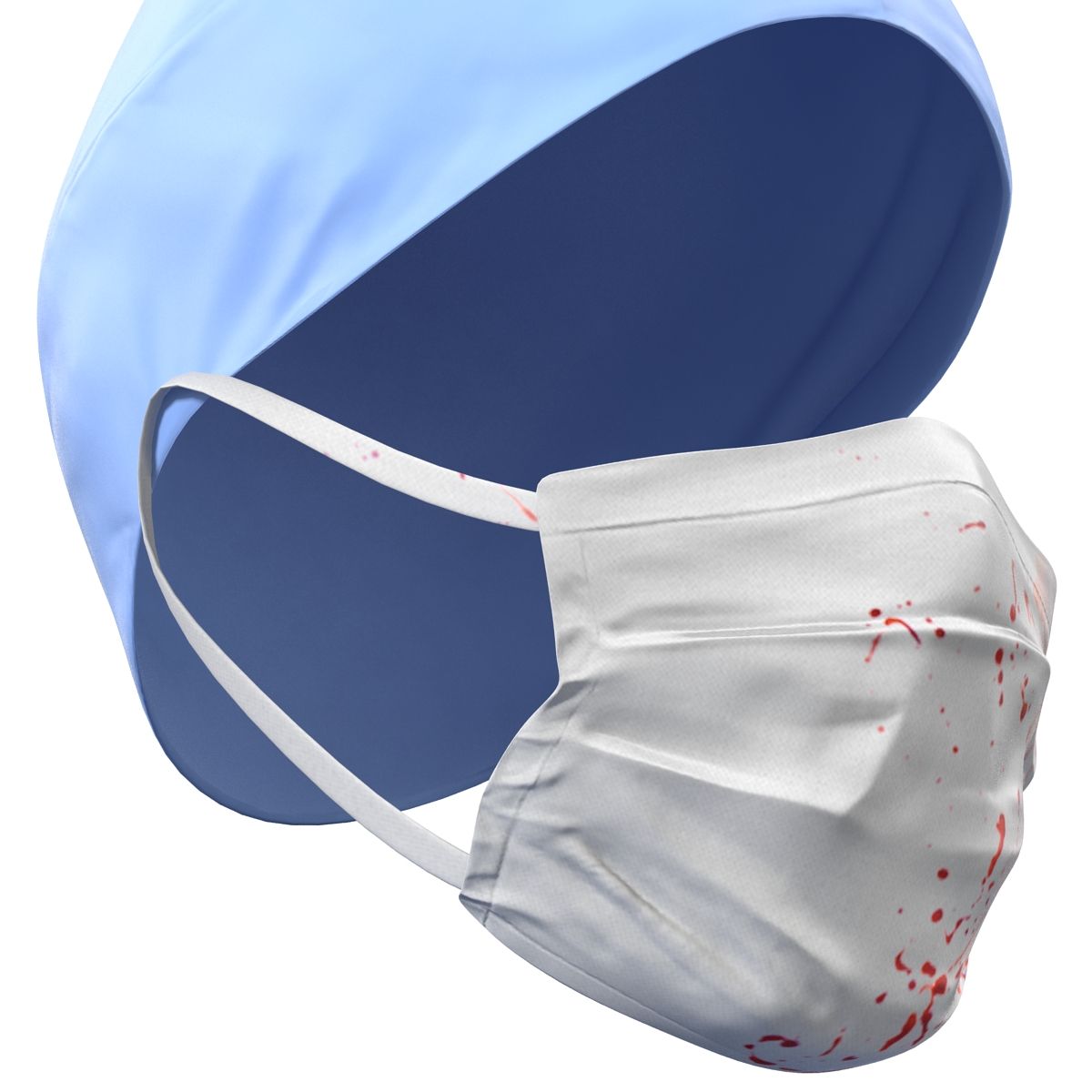 Surgeon Dress 13 with Blood 3D