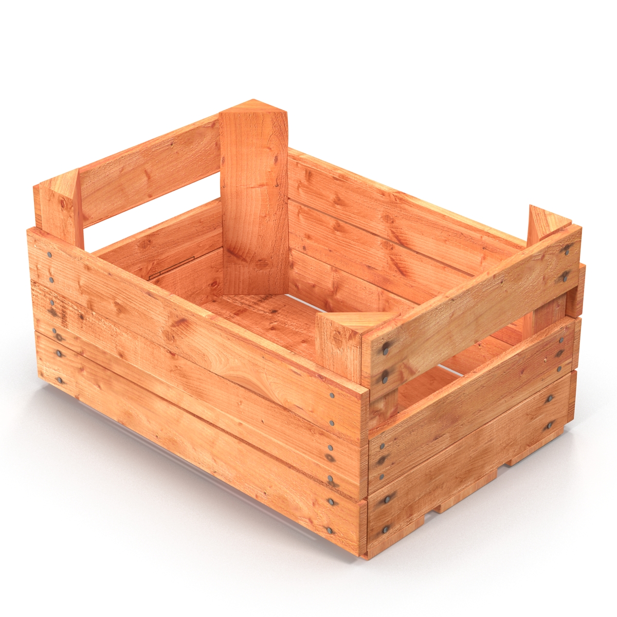 3D model Wooden Fruit Crate 2