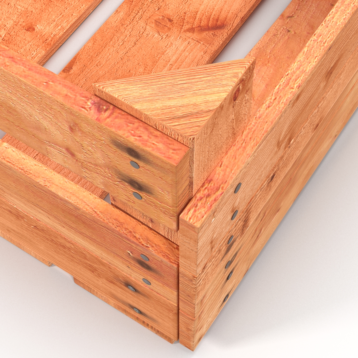 3D model Wooden Fruit Crate 2