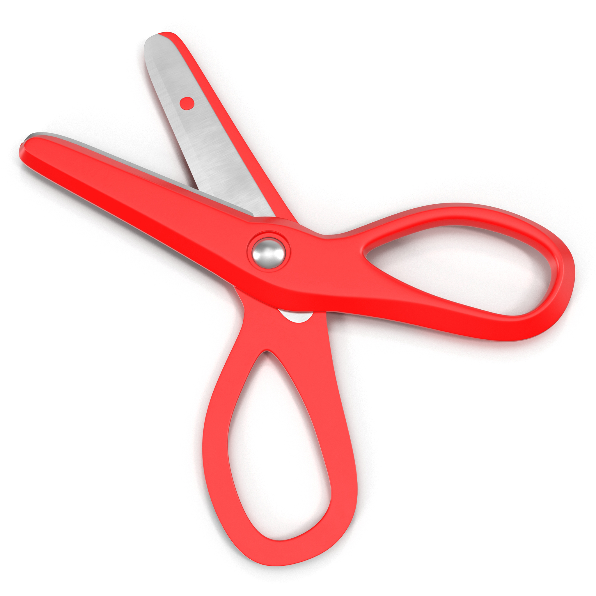 Scissors 3 Red 3D model