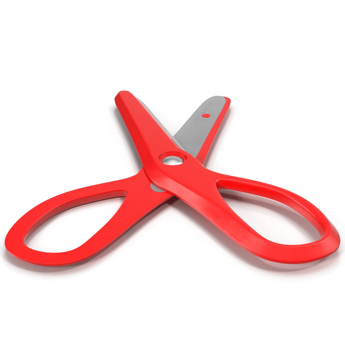 Scissors 3 Red 3D model