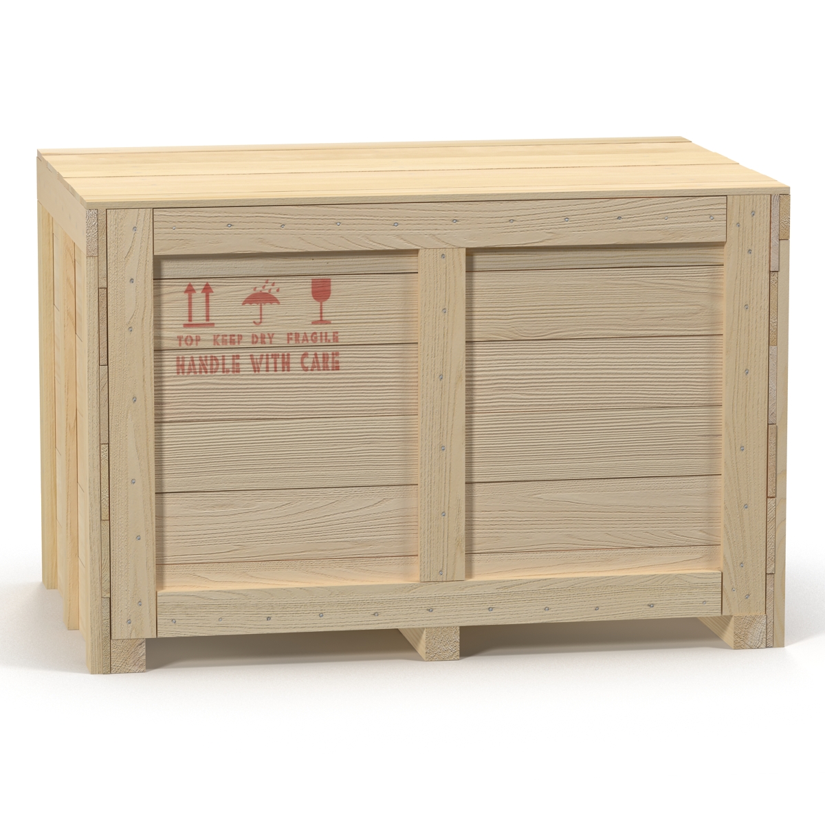 3D Wooden Shipping Crate