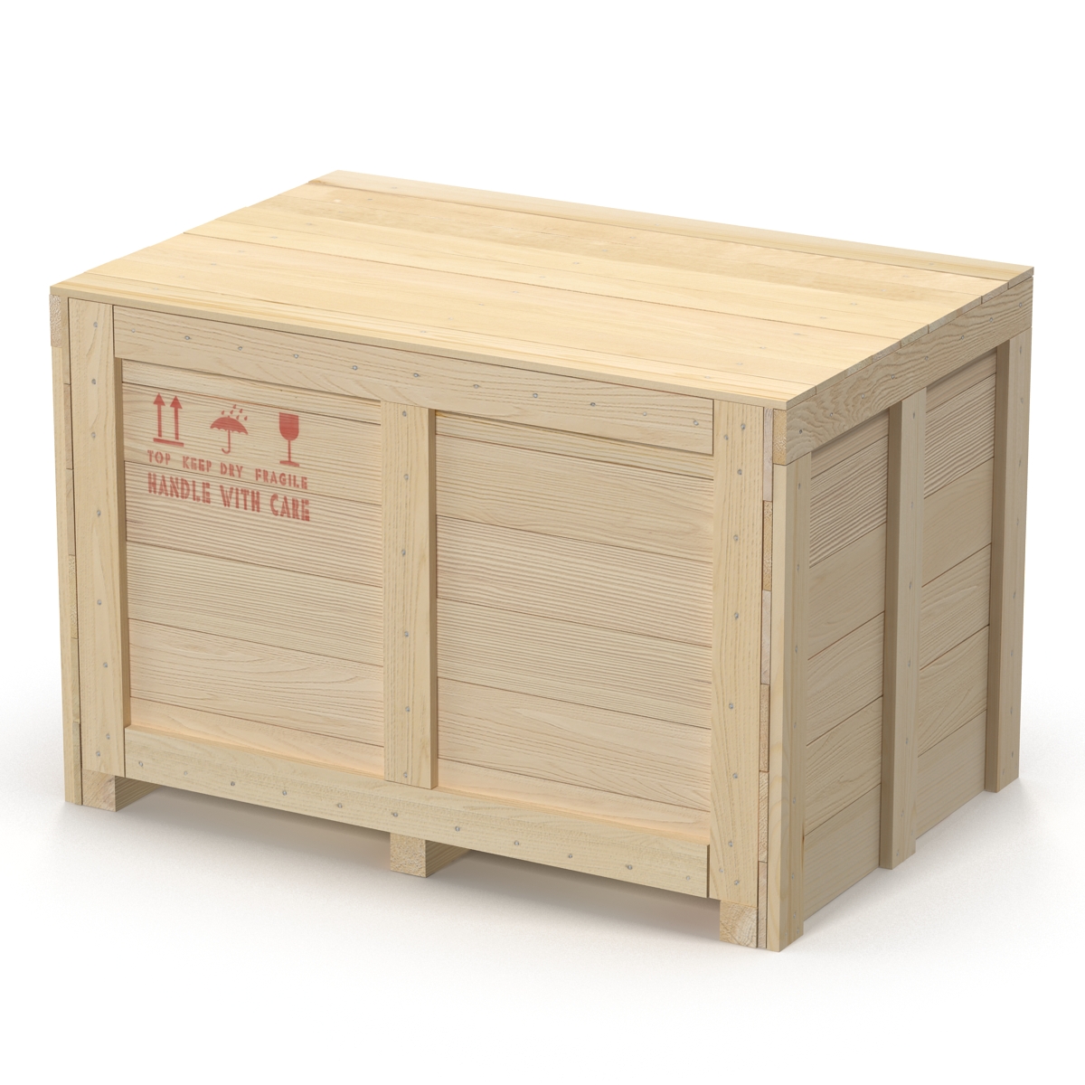 3D Wooden Shipping Crate