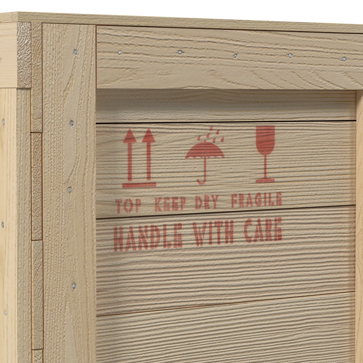 3D Wooden Shipping Crate