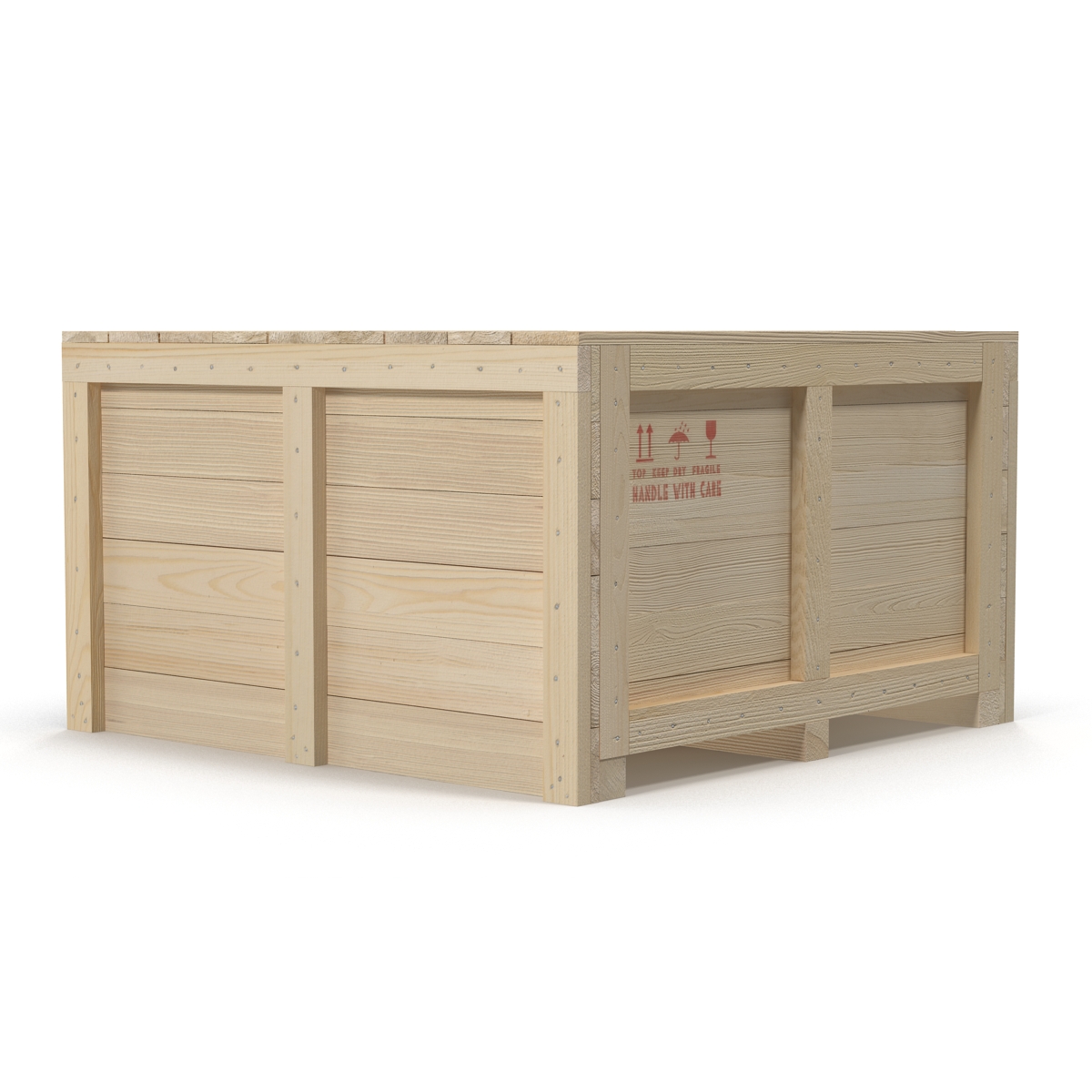 3D Wooden Shipping Crate 2 model