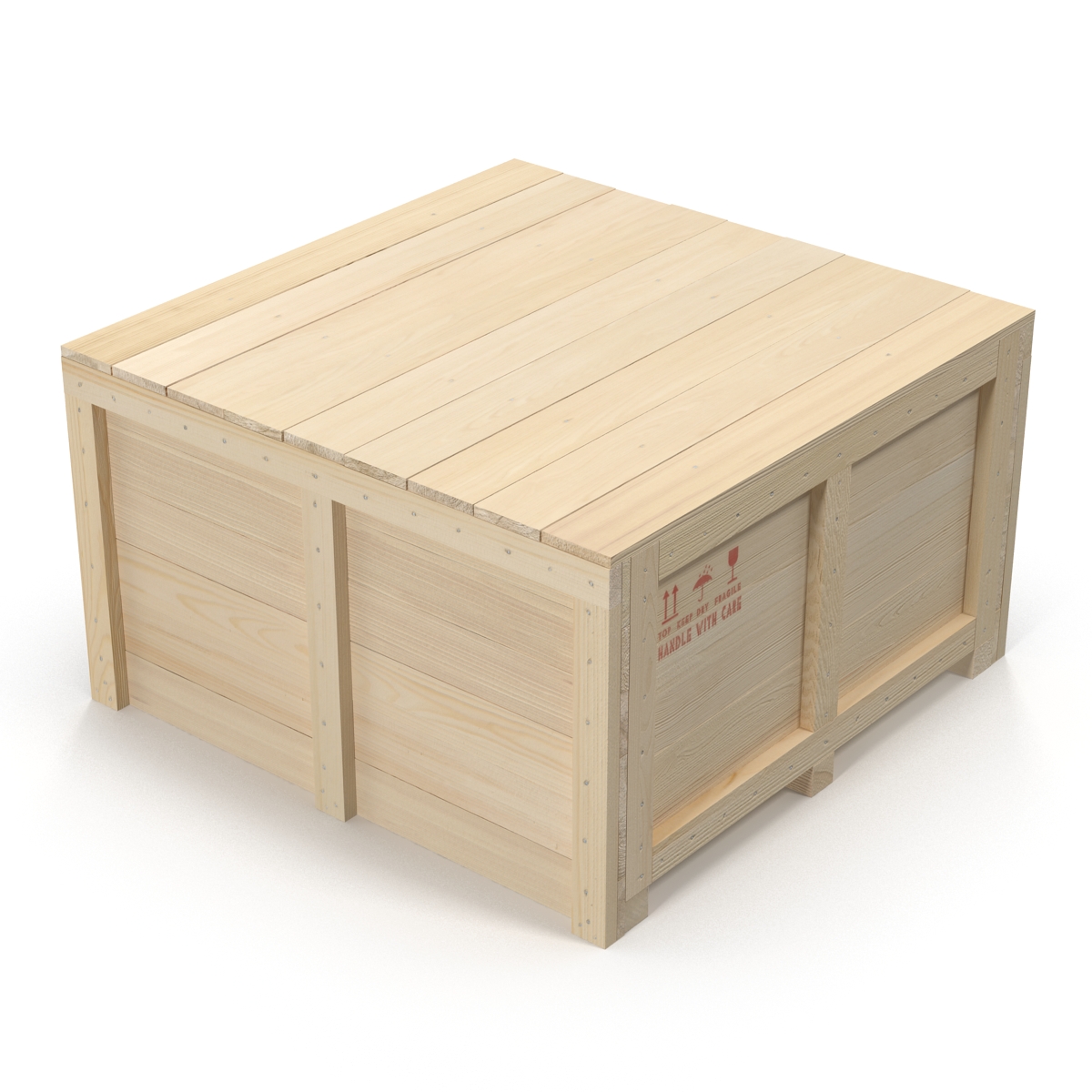 3D Wooden Shipping Crate 2 model