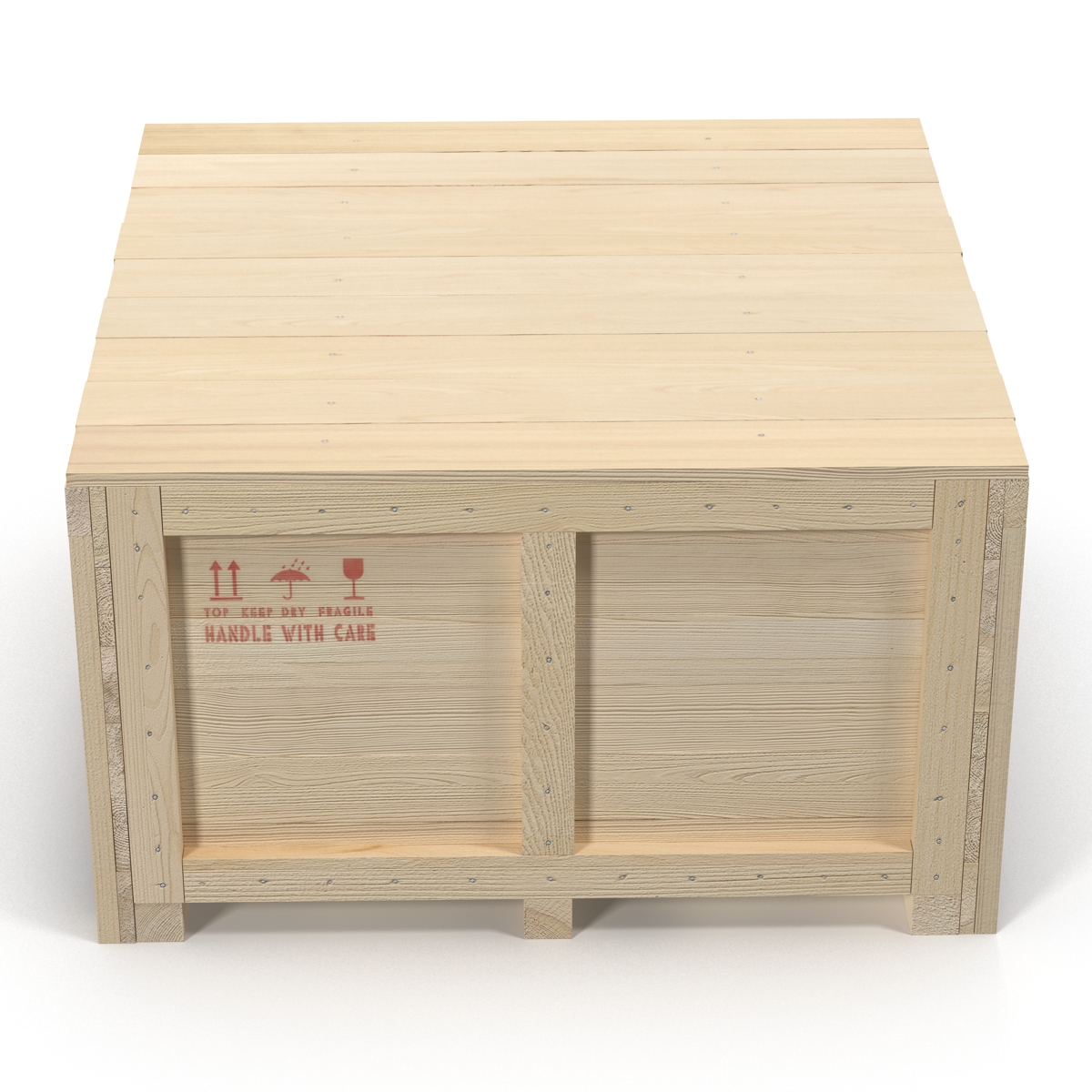 3D Wooden Shipping Crate 2 model