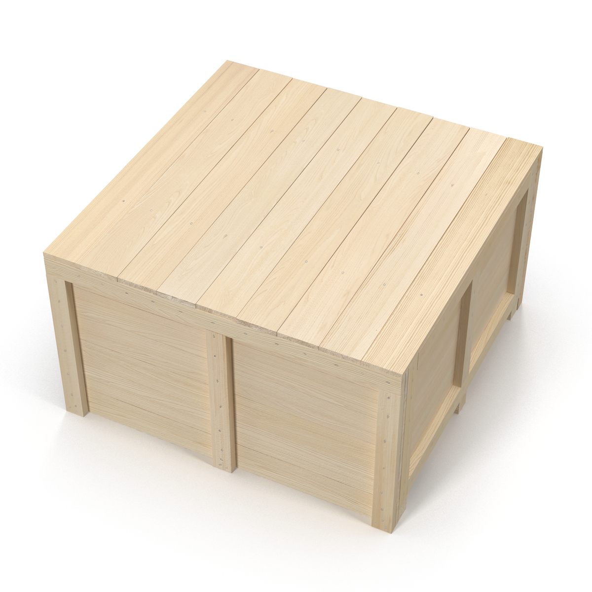 3D Wooden Shipping Crate 2 model