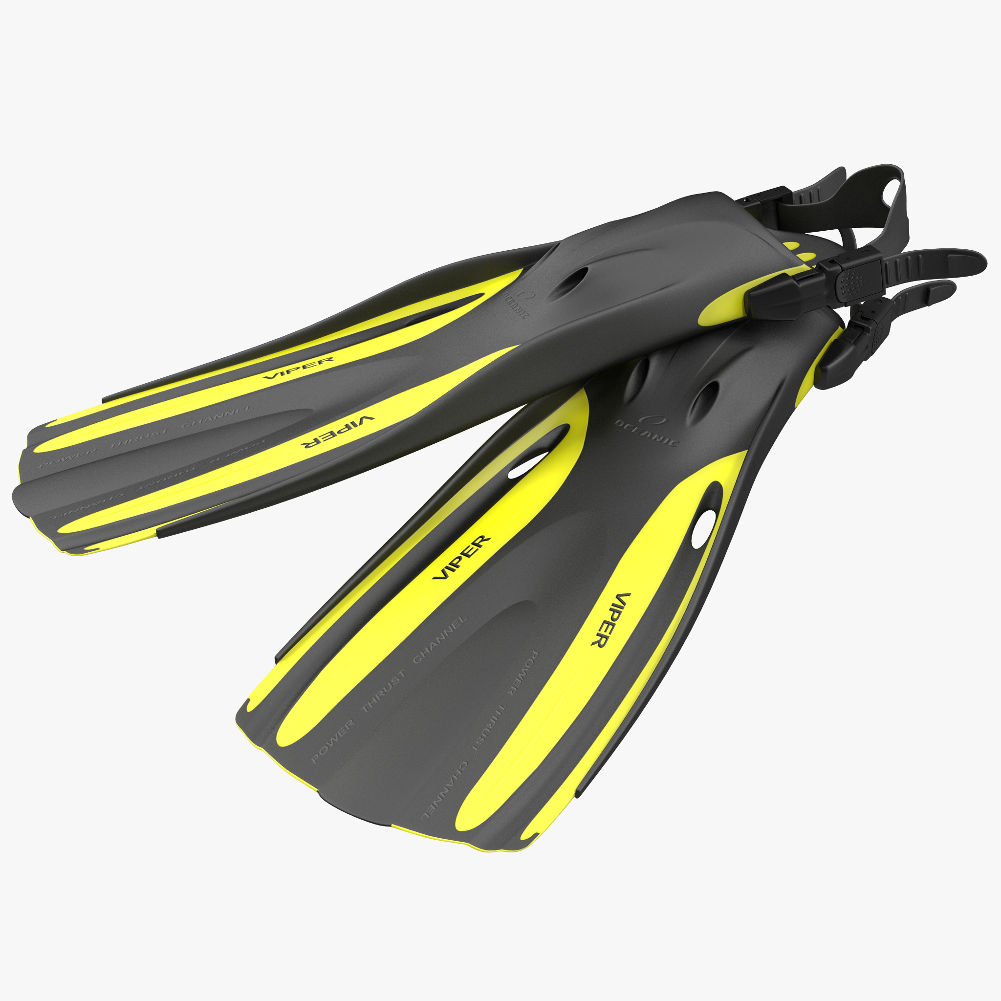 3D model Oceanic Viper Fins Yellow