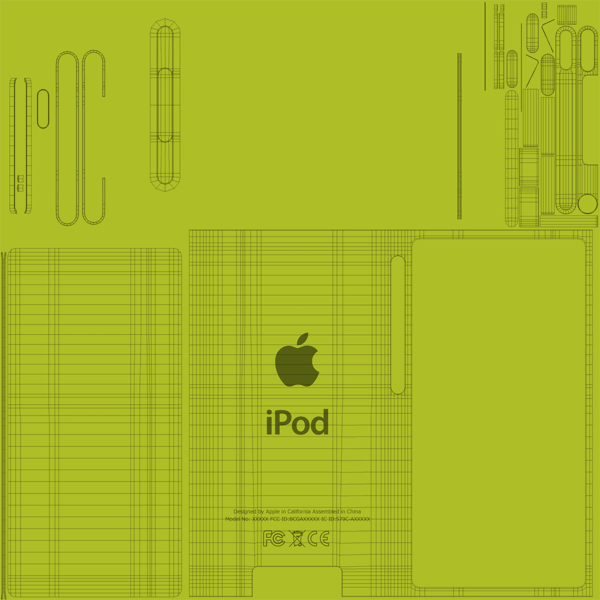 3D iPod Nano Set model