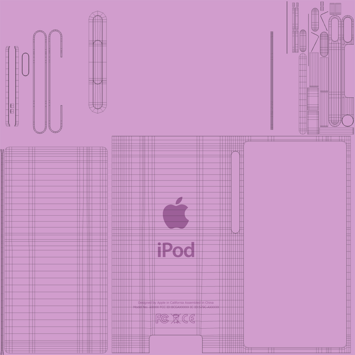 3D iPod Nano Set model