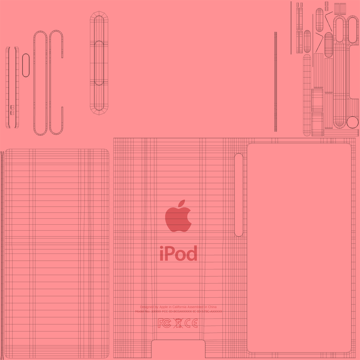 3D iPod Nano Set model