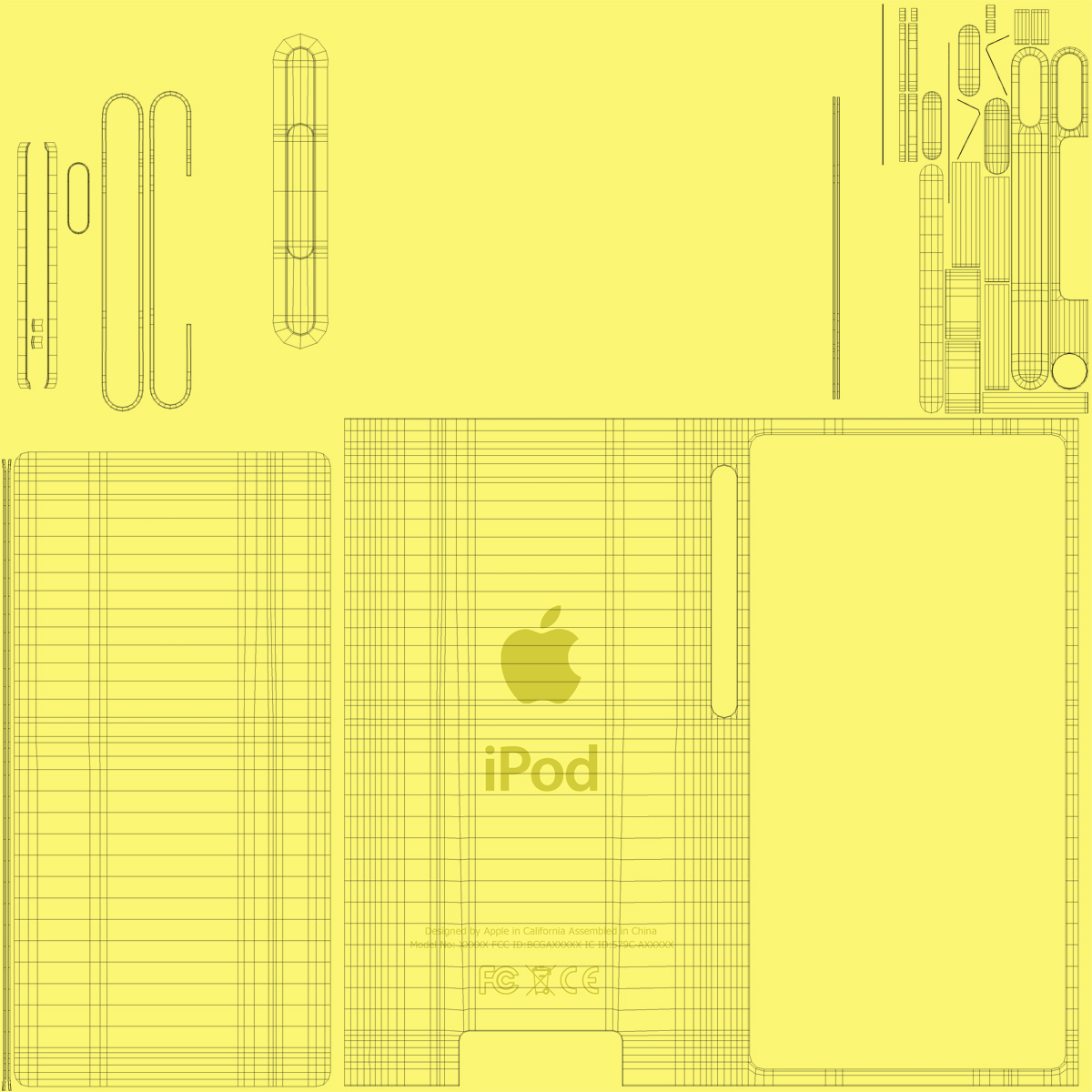 3D iPod Nano Set model