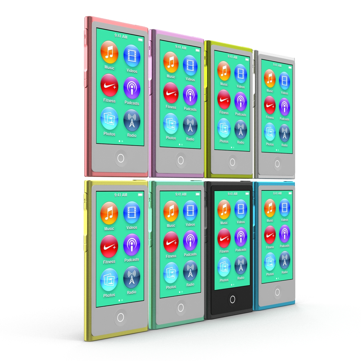 3D iPod Nano Set model