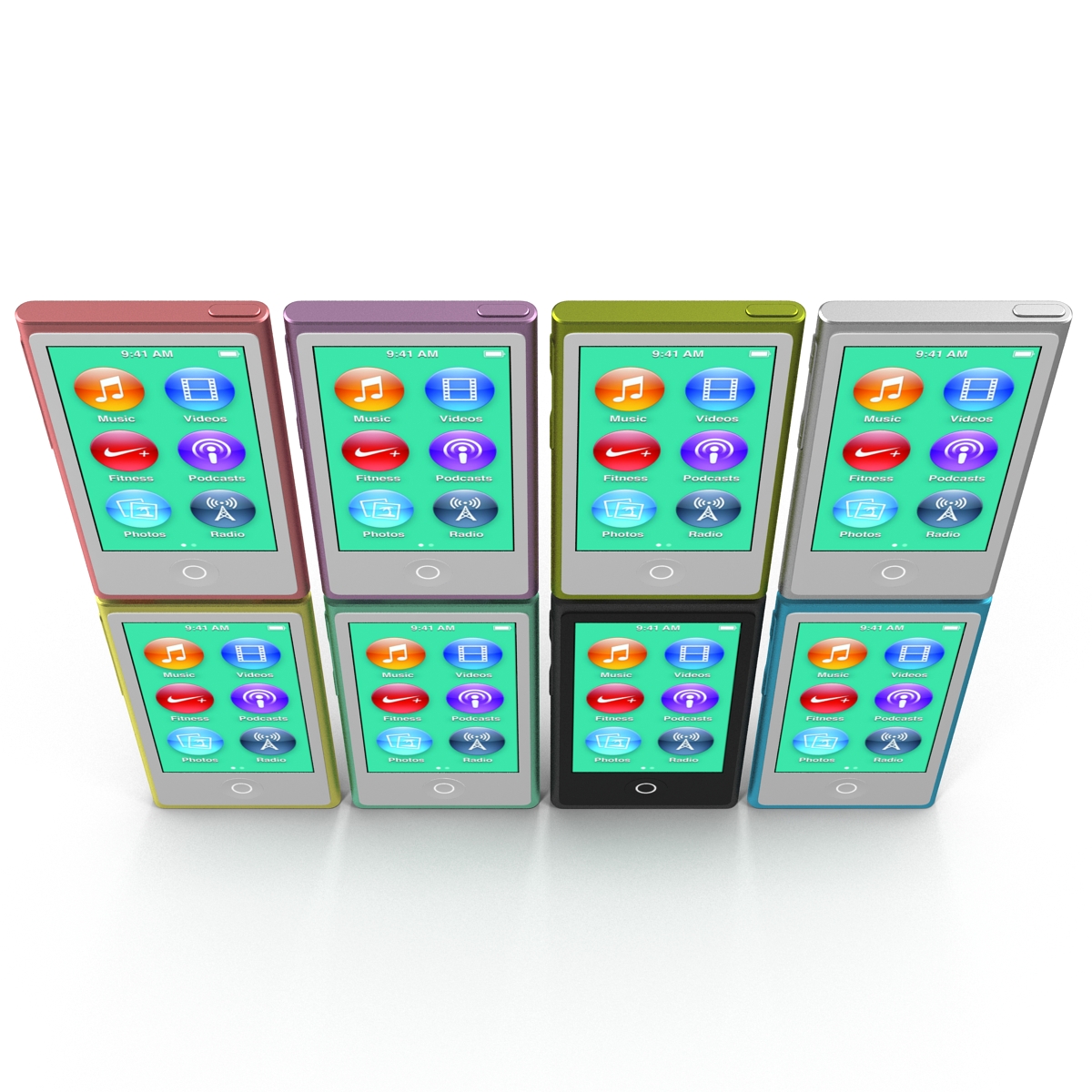 3D iPod Nano Set model