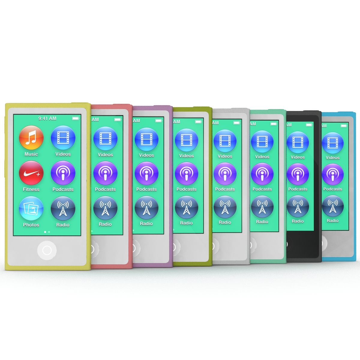 3D iPod Nano Set model