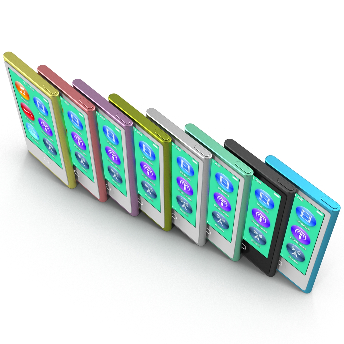 3D iPod Nano Set model