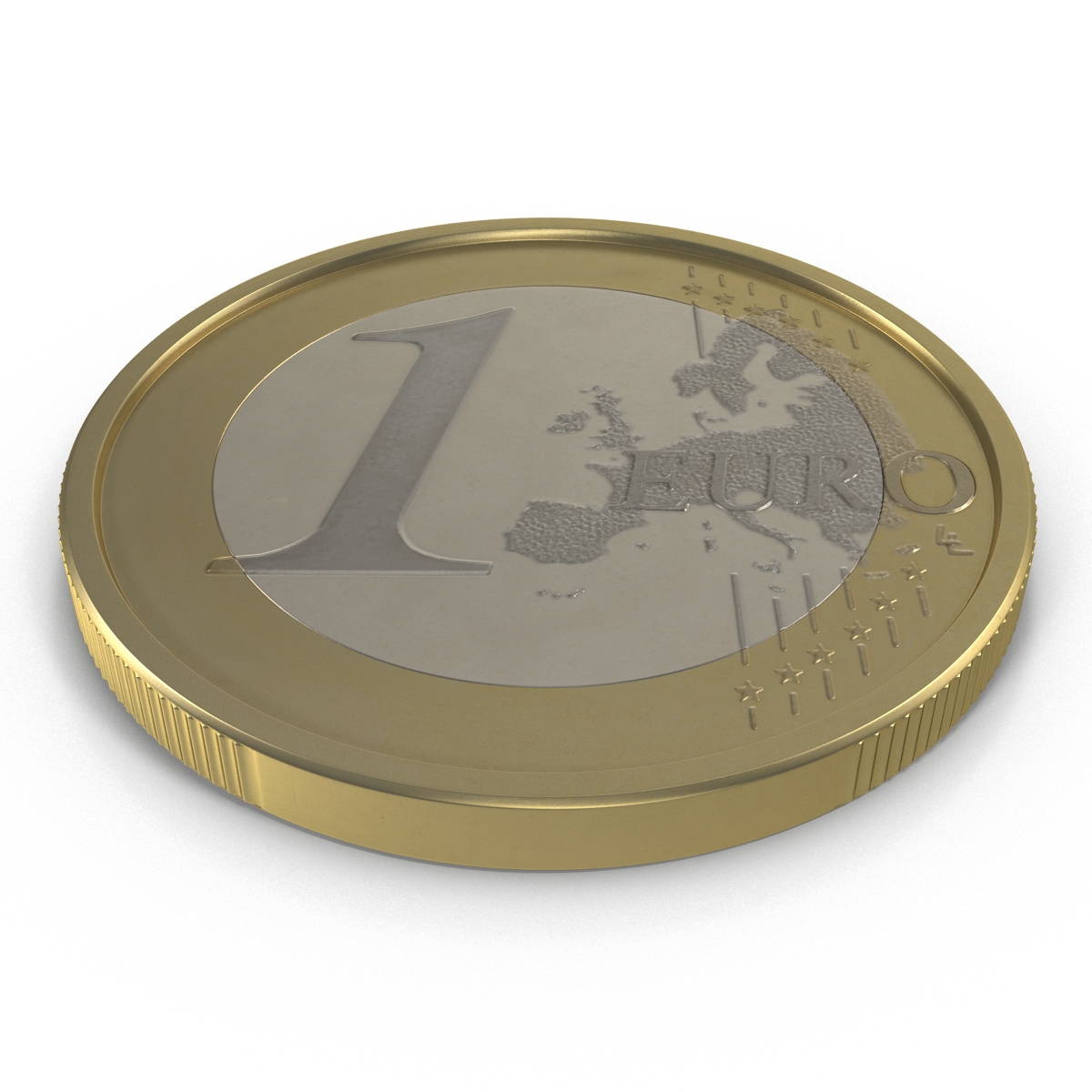 3D 1 Euro Coin Espana model