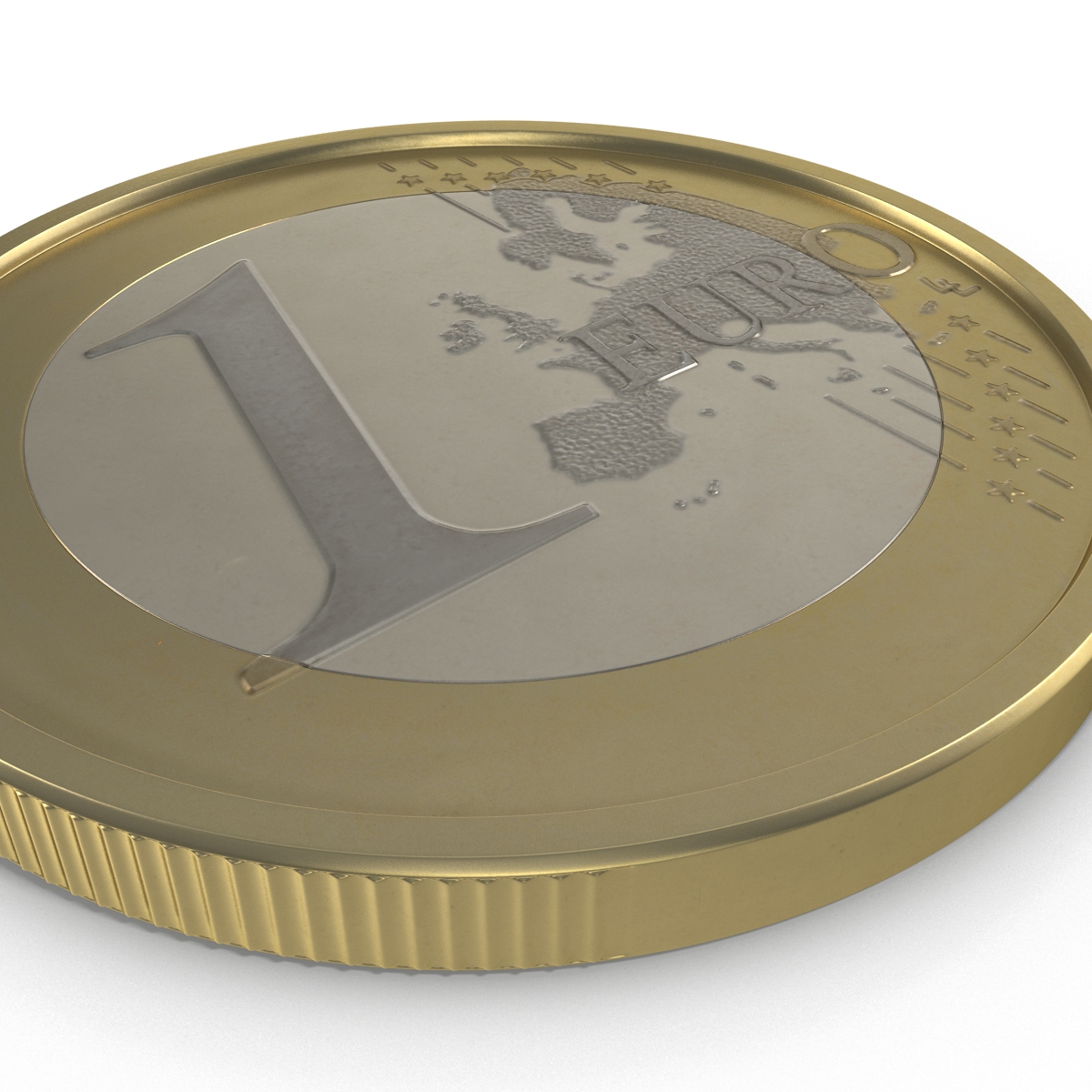 3D 1 Euro Coin Espana model