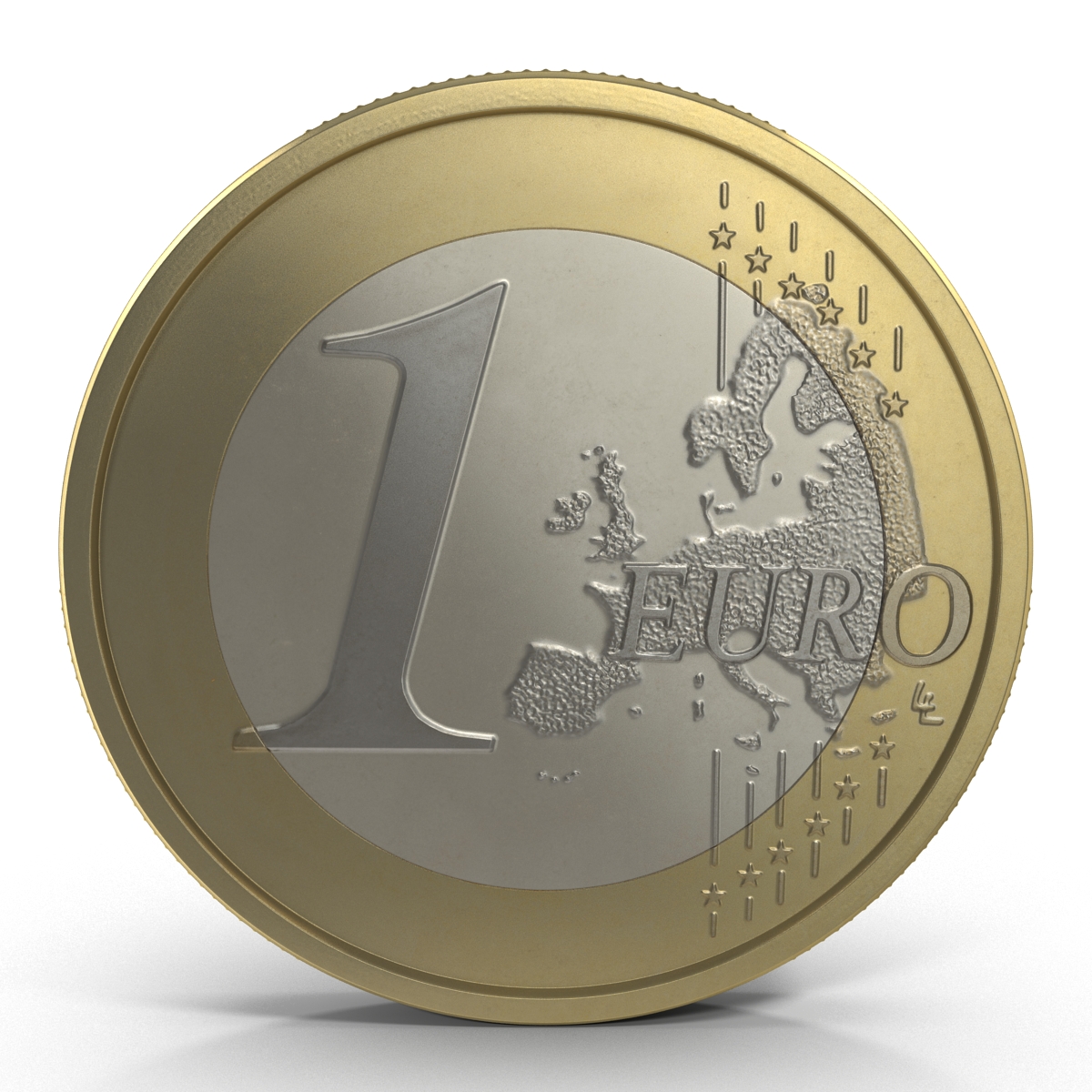 3D 1 Euro Coin German model