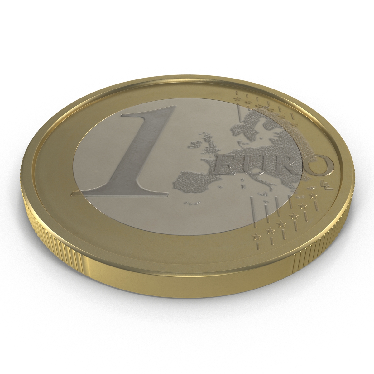 3D 1 Euro Coin German model