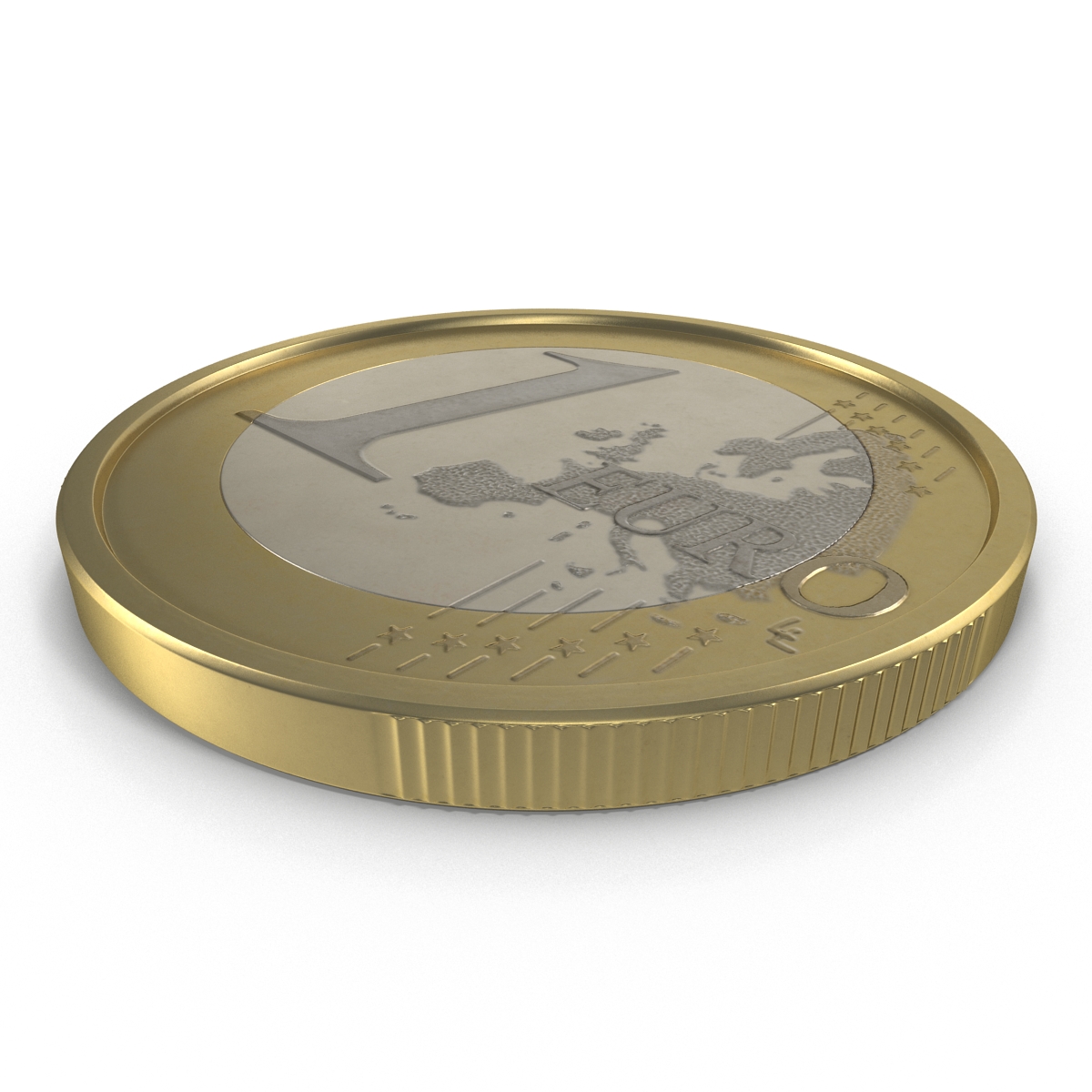 3D 1 Euro Coin German model