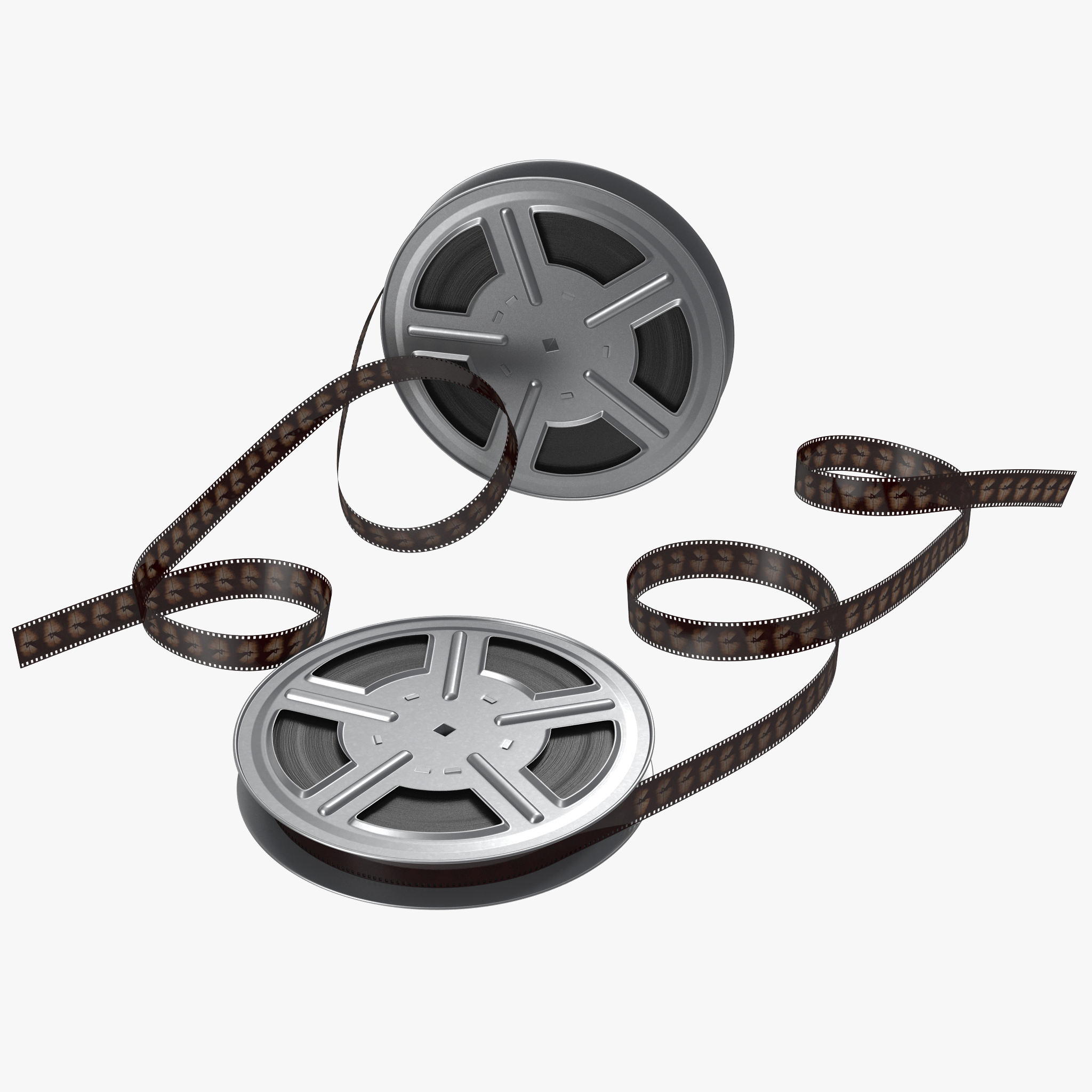 Video Film Reel Set 3D model