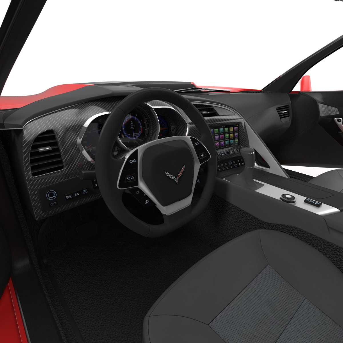 3D model Chevrolet Corvette 2015 Rigged