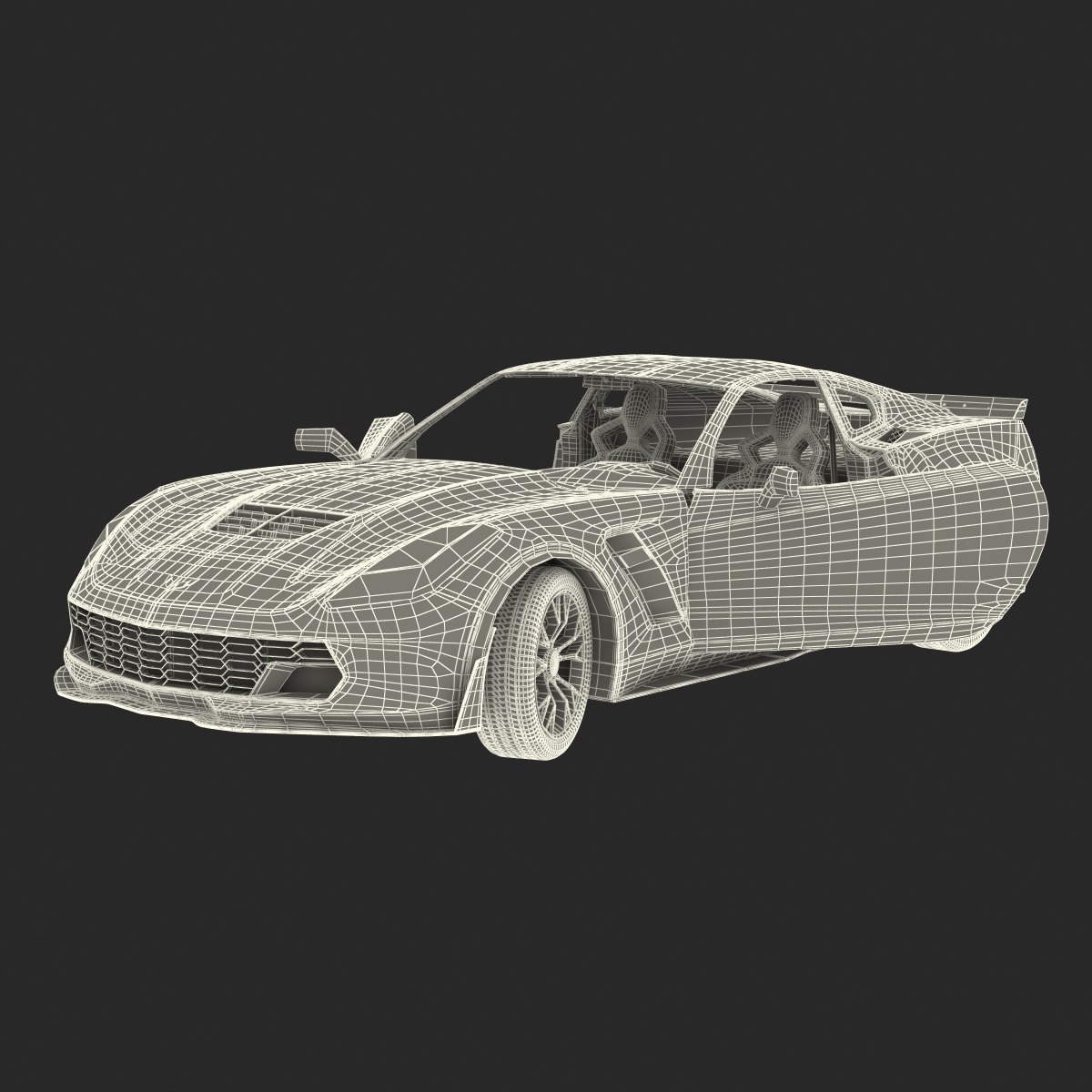 3D model Chevrolet Corvette 2015 Rigged