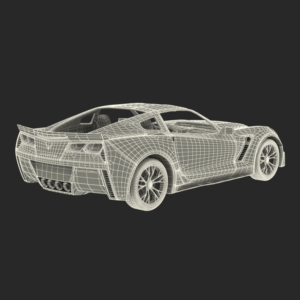 3D model Chevrolet Corvette 2015 Rigged