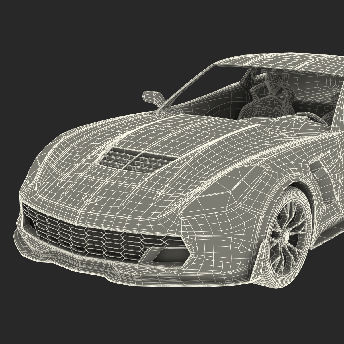 3D model Chevrolet Corvette 2015 Rigged