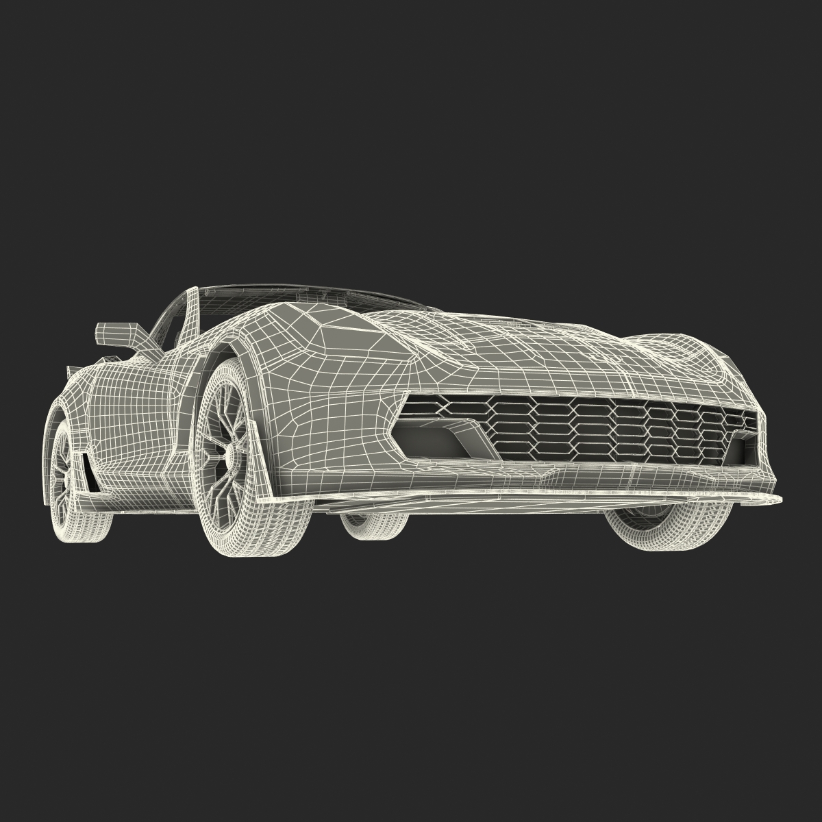 3D Chevrolet Corvette 2015 model