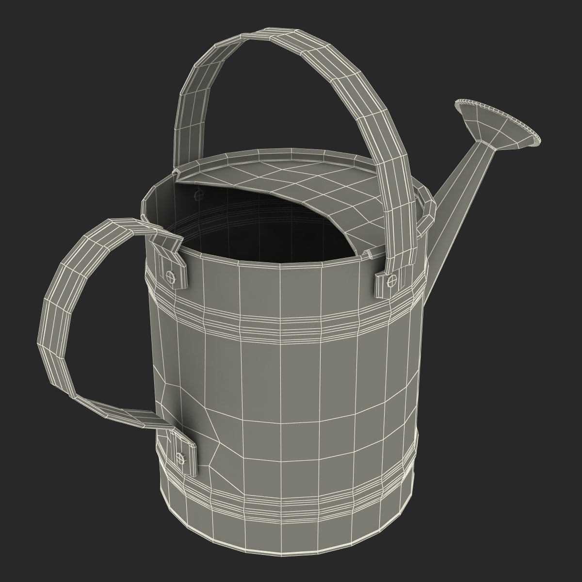 3D Kids Watering Can Green model