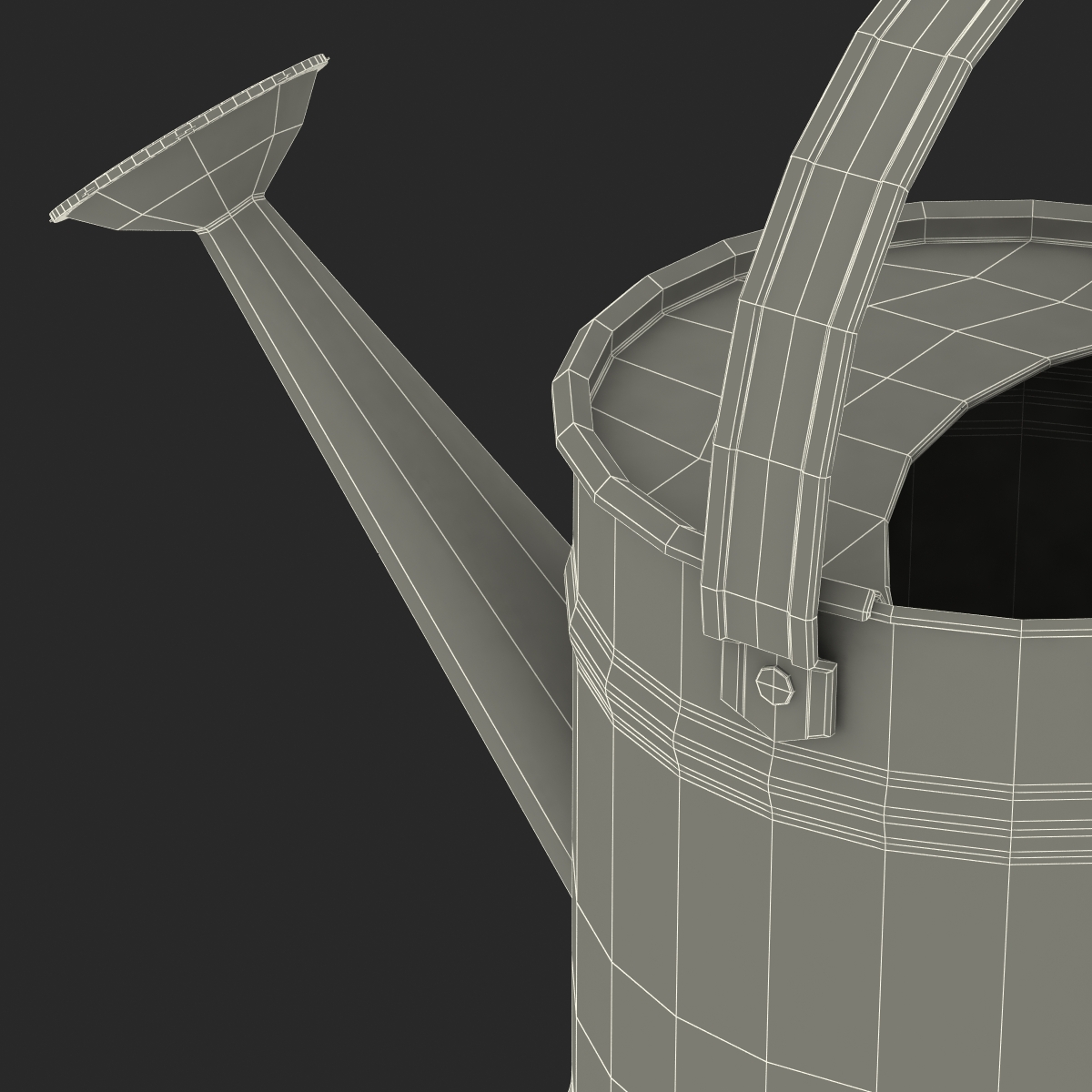 3D Kids Watering Can Green model