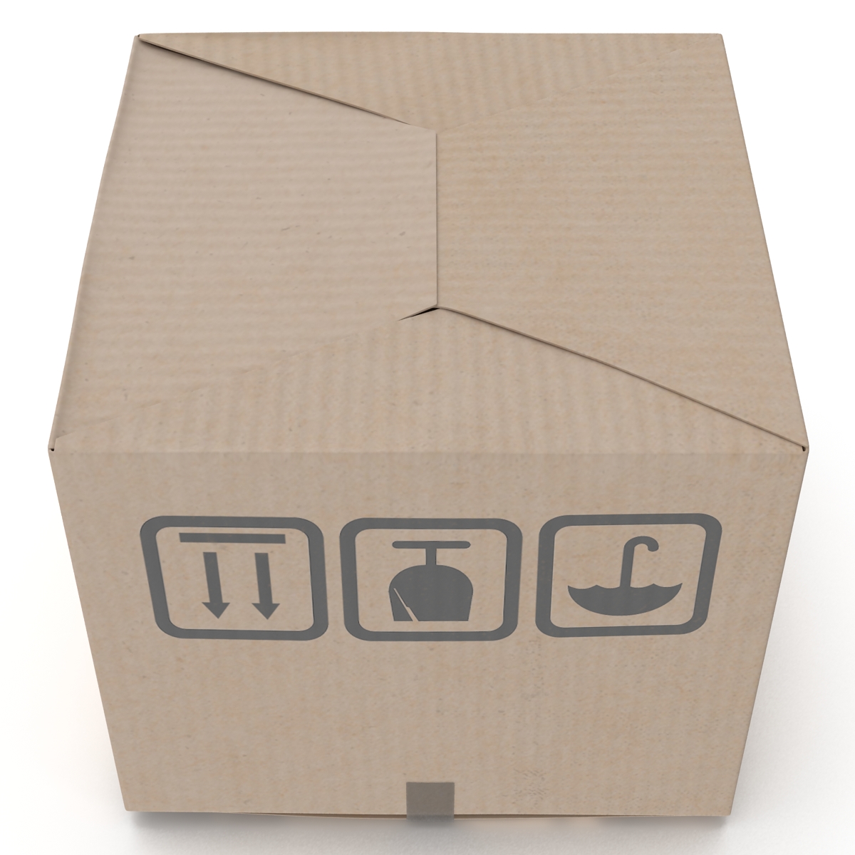 3D Cardboard Box model