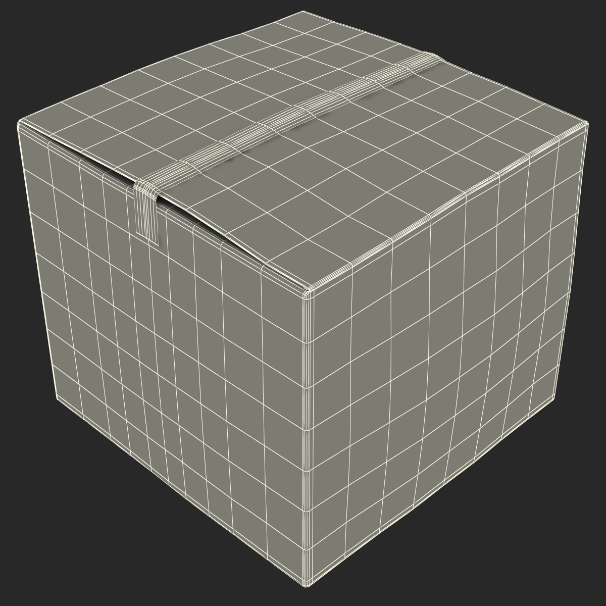 3D Cardboard Box model