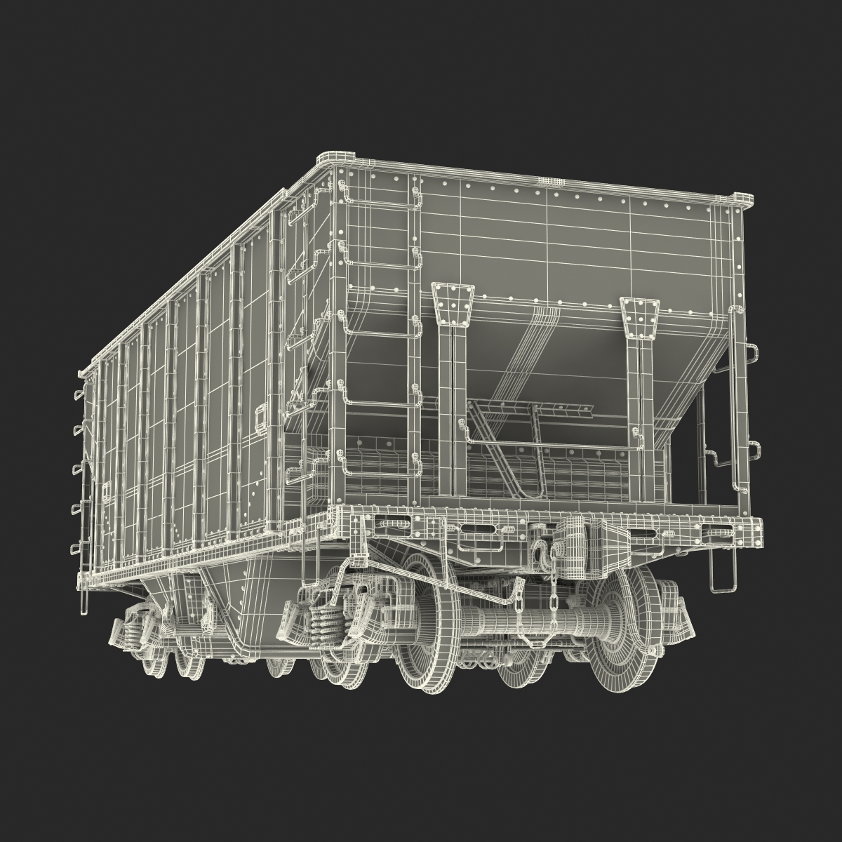 3D Hopper Car Generic model