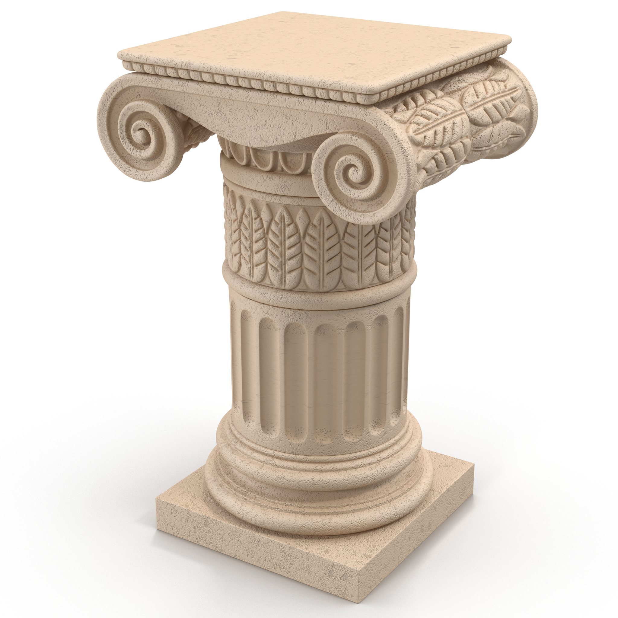 Ionic Order Column Pedestal 3D