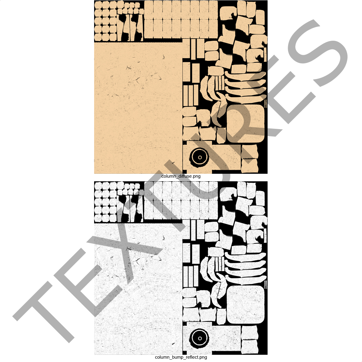 Ionic Order Column Pedestal 3D