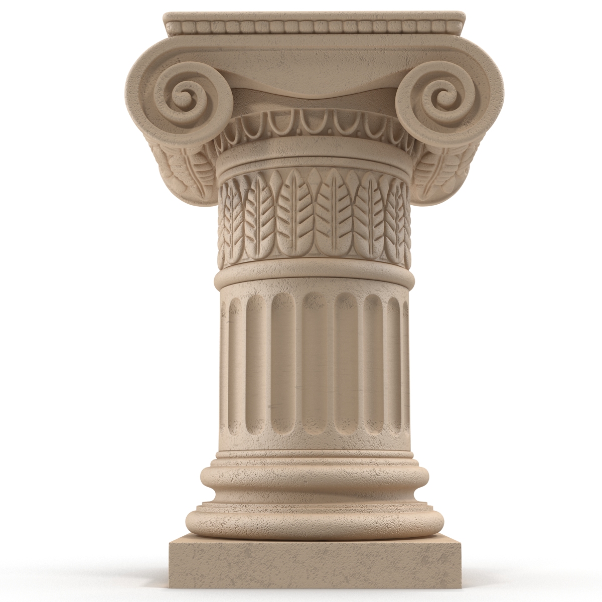 Ionic Order Column Pedestal 3D