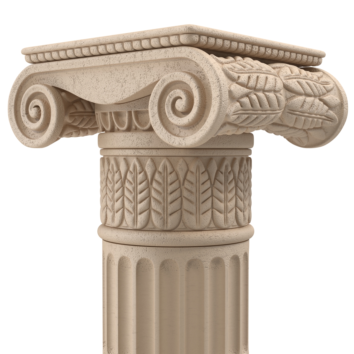 Ionic Order Column Pedestal 3D