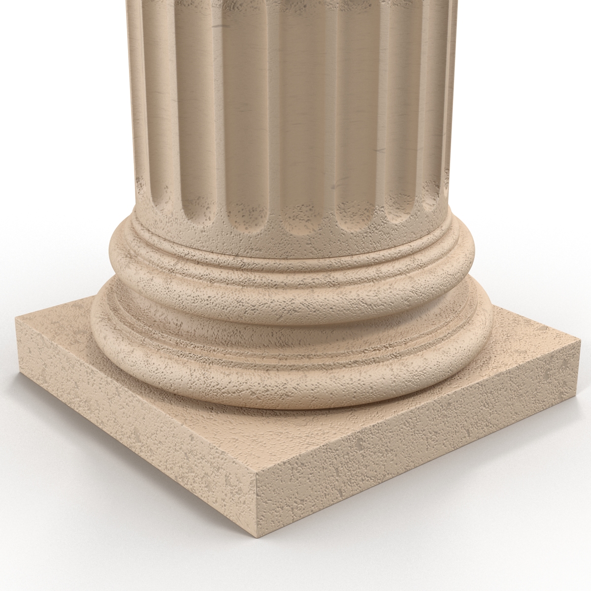 Ionic Order Column Pedestal 3D