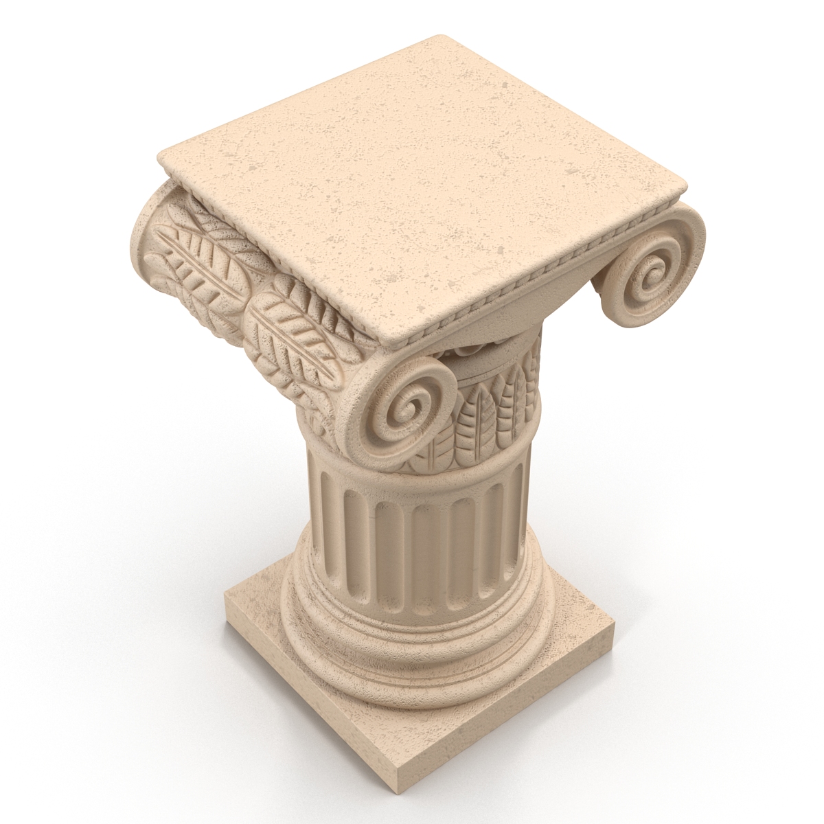 Ionic Order Column Pedestal 3D