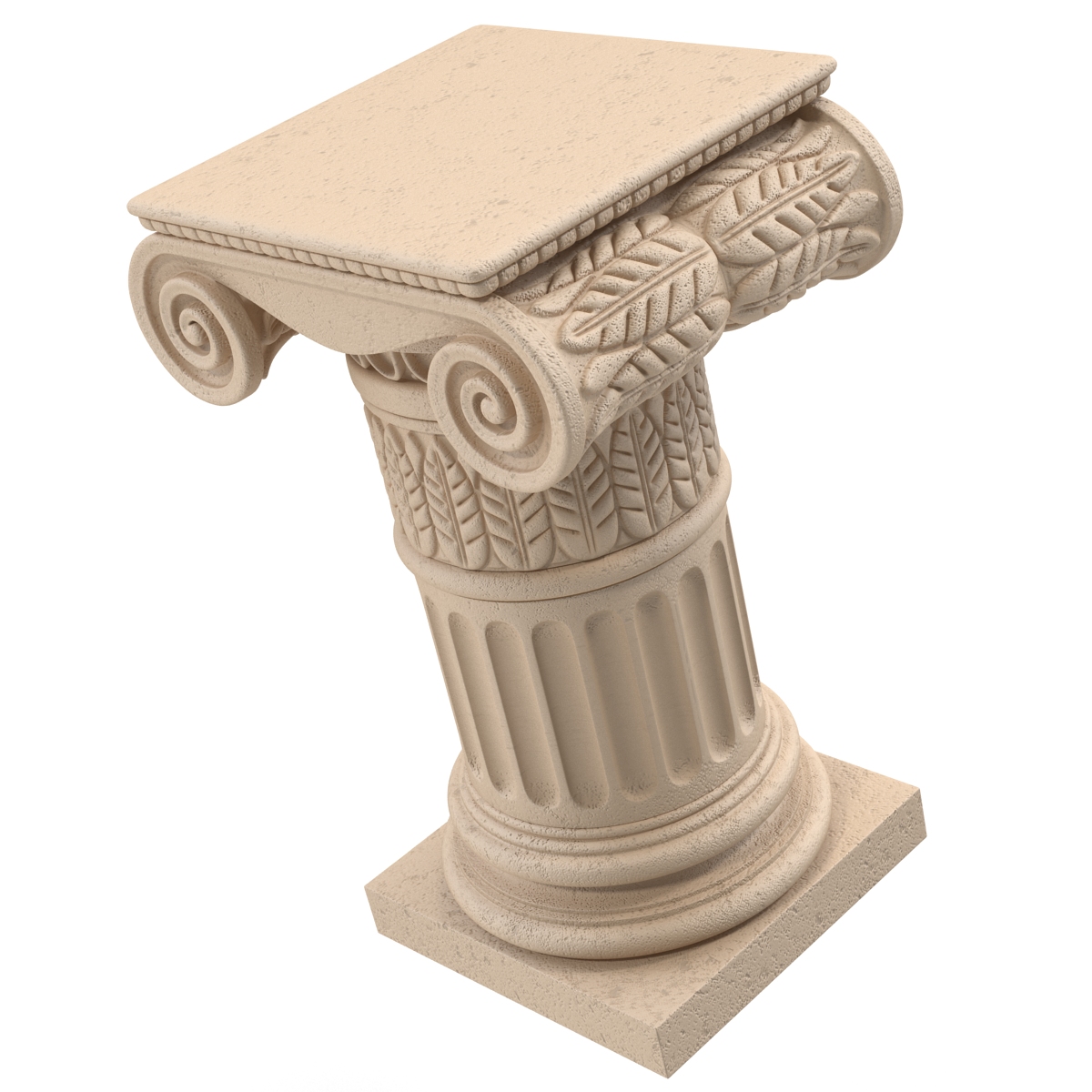 Ionic Order Column Pedestal 3D