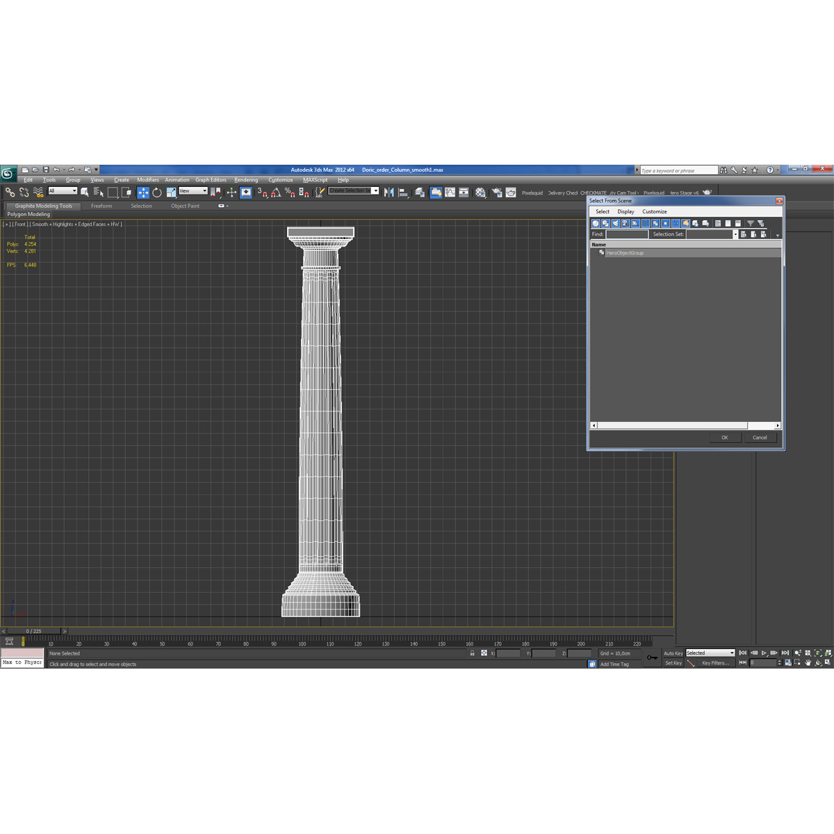 3D Doric Order Column model