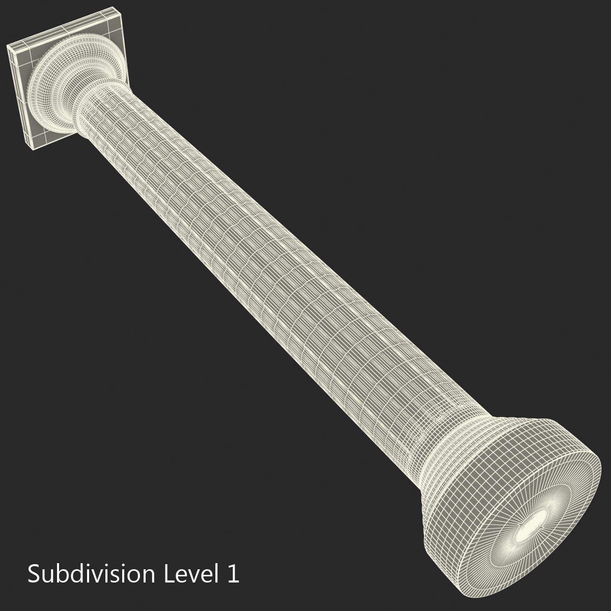 3D Doric Order Column model