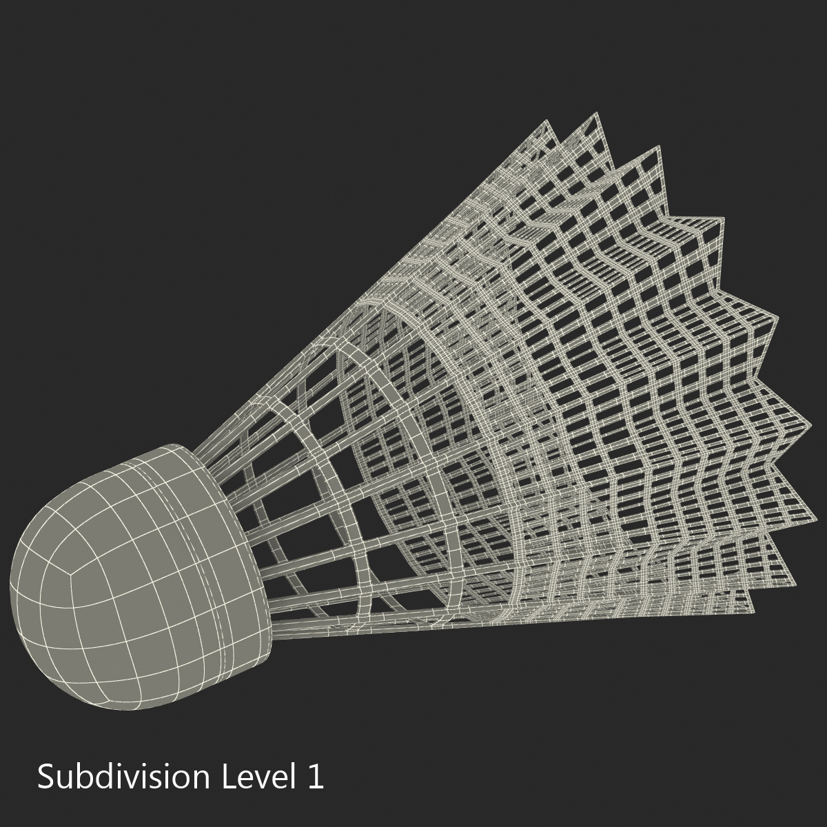 3D Shuttlecock 2 model