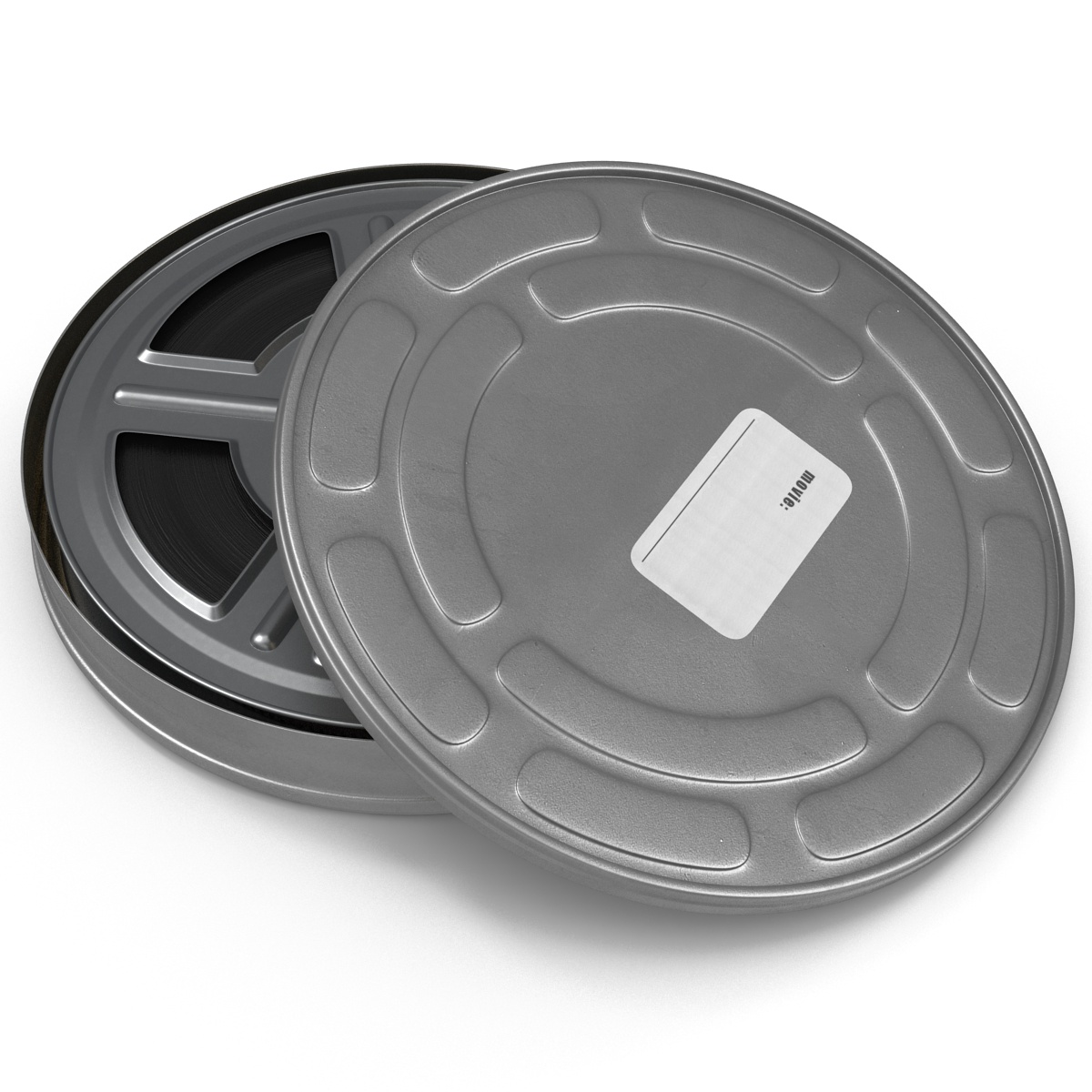 3D Video Film Reel in Case model