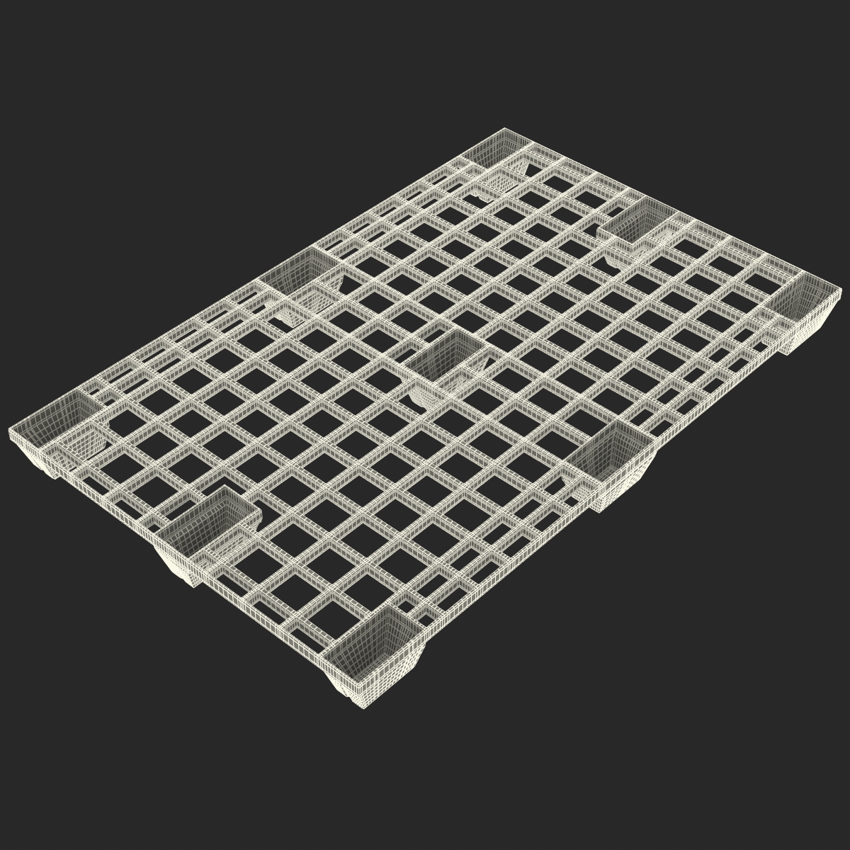 3D Plastic Pallet 2 Blue